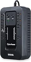 Vista 2 de CyberPower EC550G Ecologic UPS Batería de respaldo y protector contra sobretensiones, 550VA/330W, 8 tomacorrientes, modo ECO, compacto, certificado