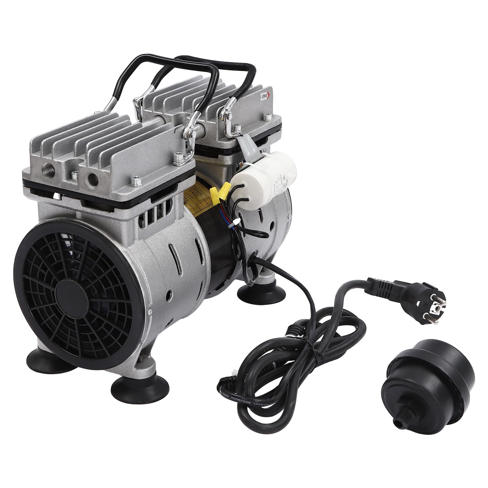 Ölfreie Vakuumpumpe, 220V 550W Ölfrei Unterdruckpumpe Vakuum, Geschwindigkeit 1400rpm, Industrie Labor Vakuum Pumpe, Geräuscharm, Ausgezeichnete Wärmeableitung