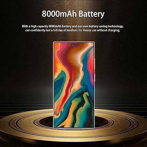 Miniatura 6 de GT20 Ultra Desbloqueado Teléfono Celular Android 14, 8GB+256GB Octa-core Teléfono Inteligente Teléfono, 7.2" FHD+Pantalla - Negro