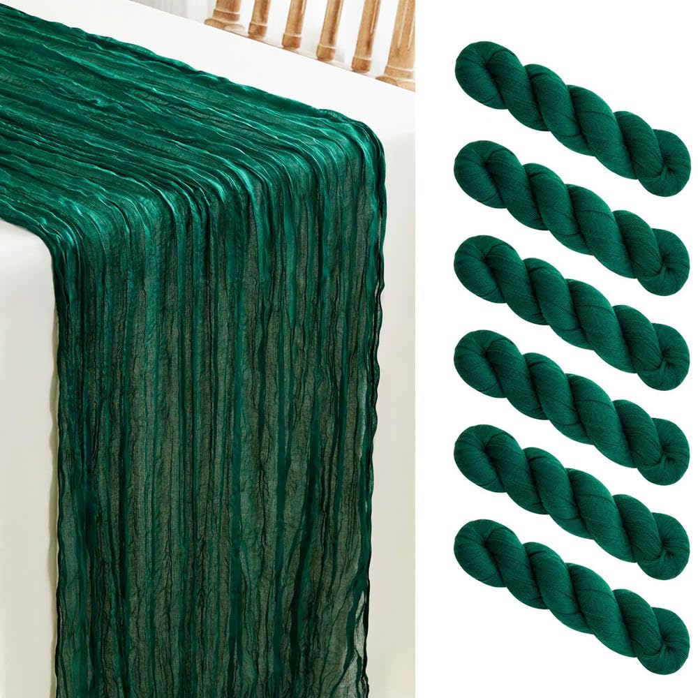 Juego de 6 caminos de mesa semitransparentes para bodas, despedidas de soltera y decoración de fiestas, elegante mirada para impresionantes mesas