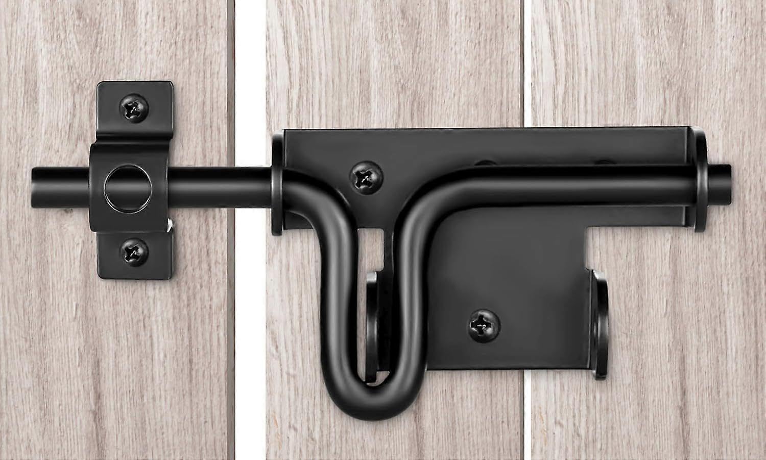 Slide Bolt Gate Latch with Padlock Hole, Heavy Duty Fence Slide Latches Outdoor