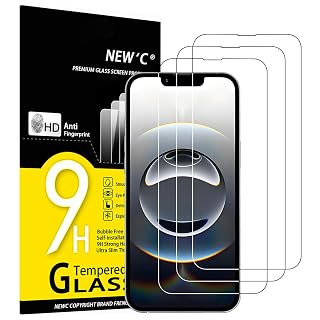 NEW'C 3 Pack Designed for iPhone 16e Screen Protector (6.1 inches),Enhanced Tempered Glass Protection,Case Friendly Scratch-proof, Bubble Free, Ultra Resistant - Amazon product rated Grade A