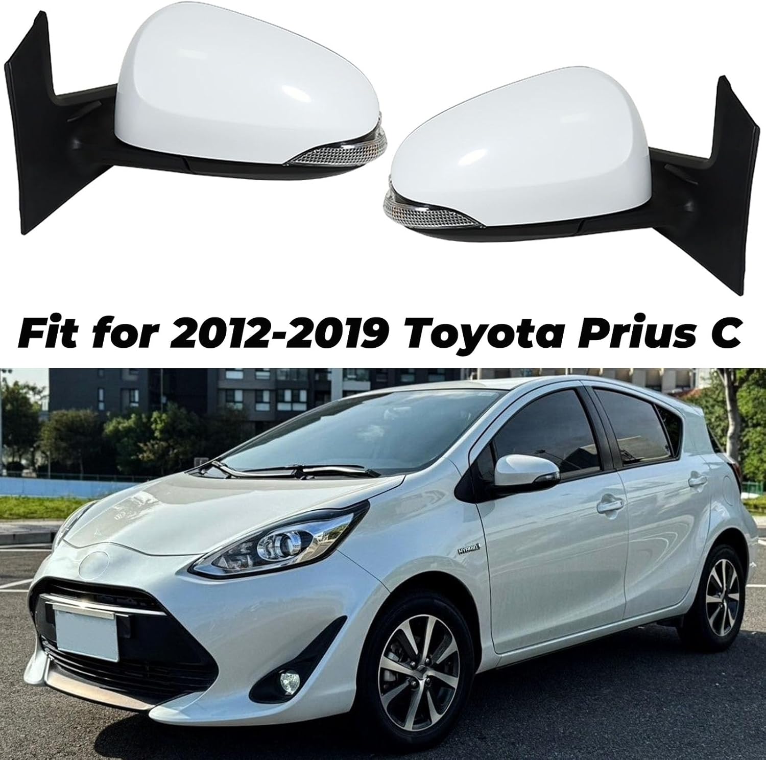 TiJeRa Rearview Mirror Power Signal LH Left Driver Side for Toyota Prius C 2012-2019