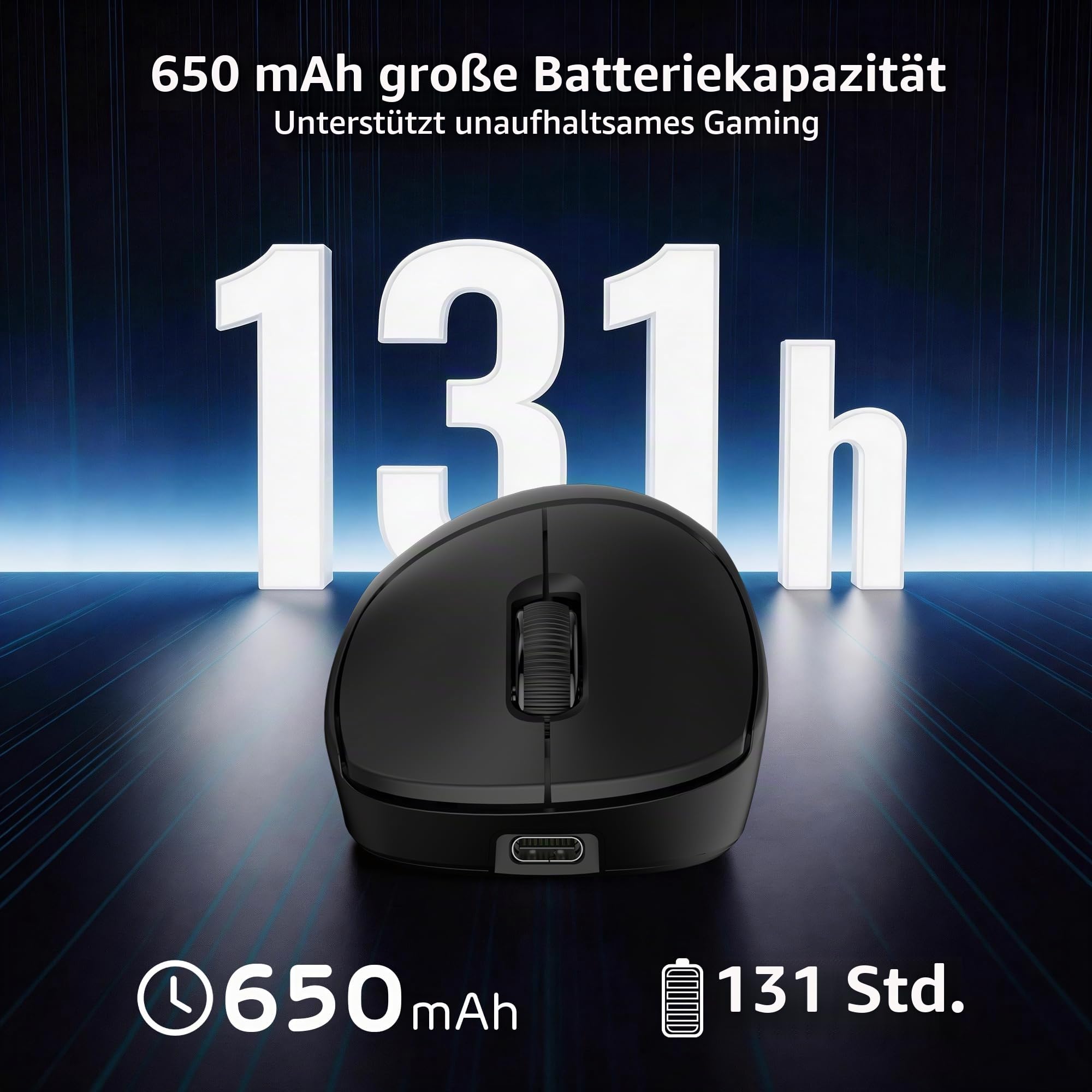 RK ROYAL KLUDGE MG5 8K kabellose Gaming-Maus, 42000 DPI, PAW3950-Sensor | 56g leichte ergonomische Computermaus, duale 8000Hz Abfragerate, 2,4 GHz/BT/USB-C, Gaming-Zubehör für PC/Laptop/Mac
