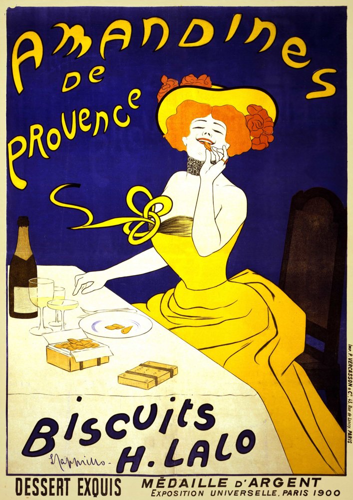 Poster Vintage Amandines de Provence Biscuits Cappiello H Lalo
