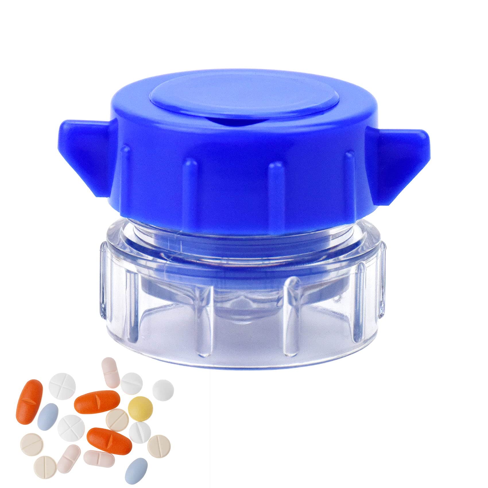 1 Pack Pill Crusher and Grinder, Professional Pill Pulverizer, Tablet Crusher for Pills, Vitamins, Tablets, Elderly, Children, Pets (Blue)