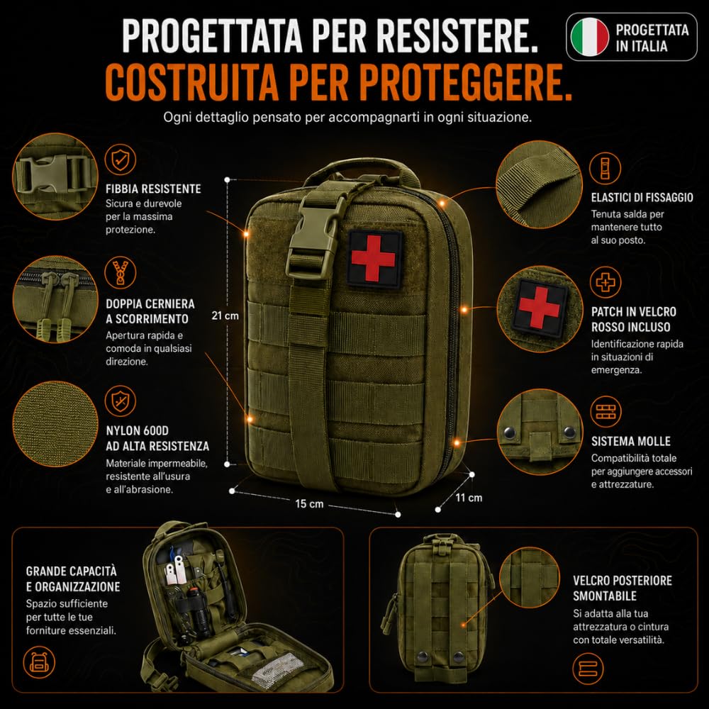 Kit di sopravvivenza UE 2025 con zaino, astuccio per farmacia e torcia, copertura termica sopravvivenza, coltello da sopravvivenza militare professionale, ascia, medicazioni, fischietto e bussola