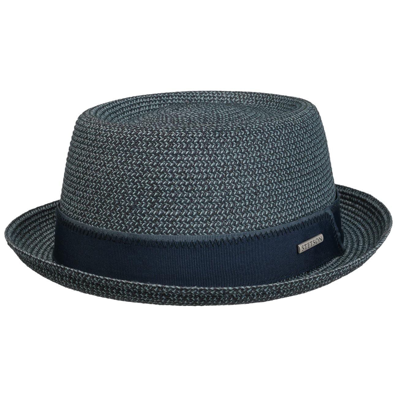 Stetson Sombrero de Paja Ruviano Pork Pie Mujer/Hombre - Verano con Banda Grosgrain Primavera/Verano