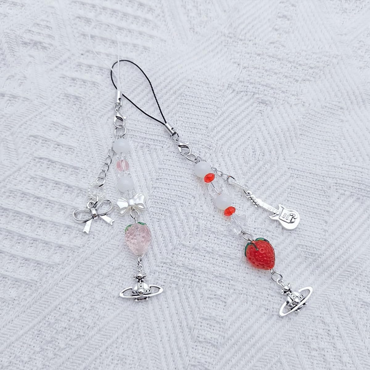 1-4Pcs Cute Phone Charms Aesthetic Y2K Cell Phone Charms Str...