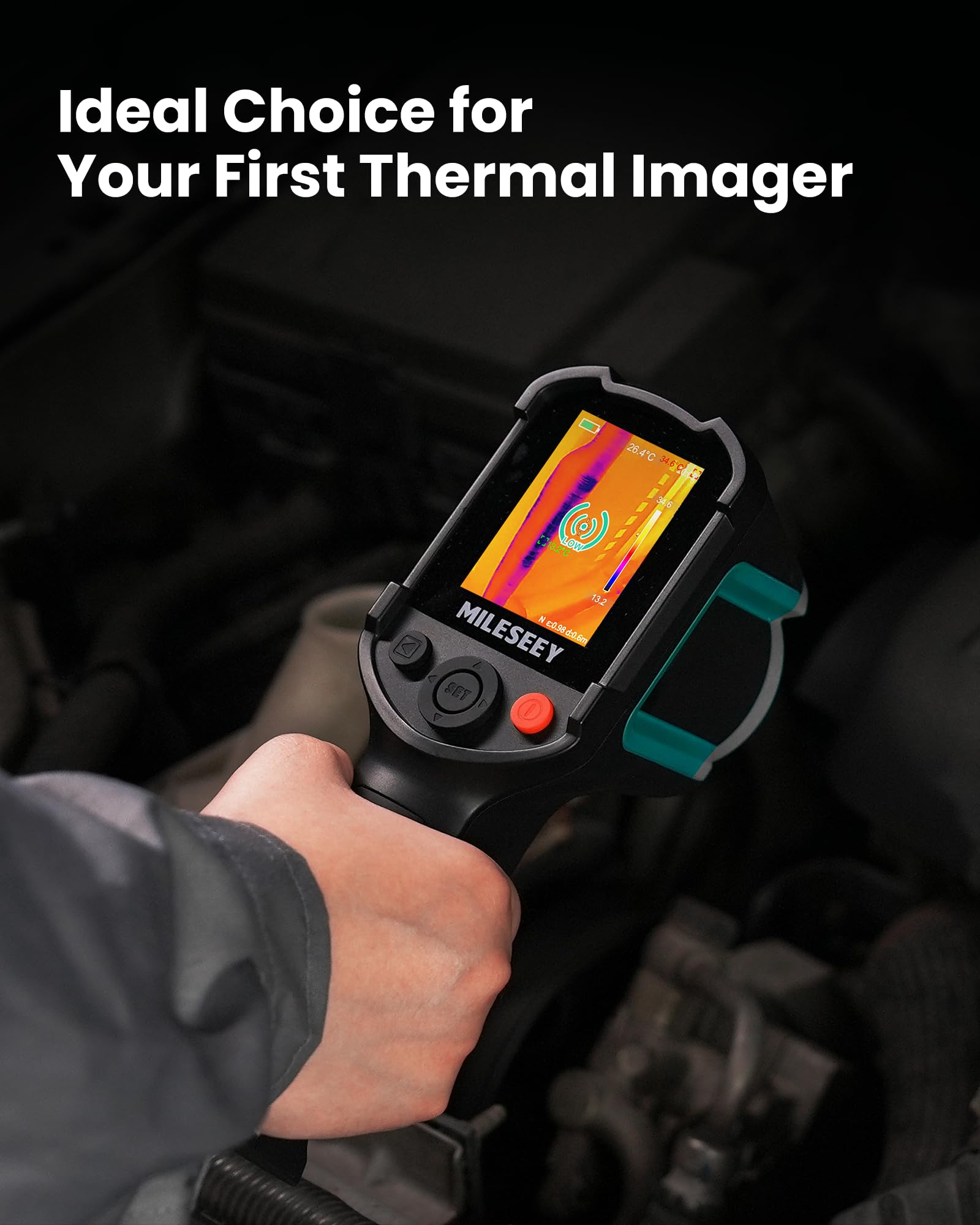 MILESEEY Termocamera Portatile, TR20 PRO Termocamera con Risoluzione IR 320×240, Frequenza di Aggiornamento 50 Hz, NETD ≤ 40 mk, Telecamera Duale Portatile, Analisi Tramite Software per PC