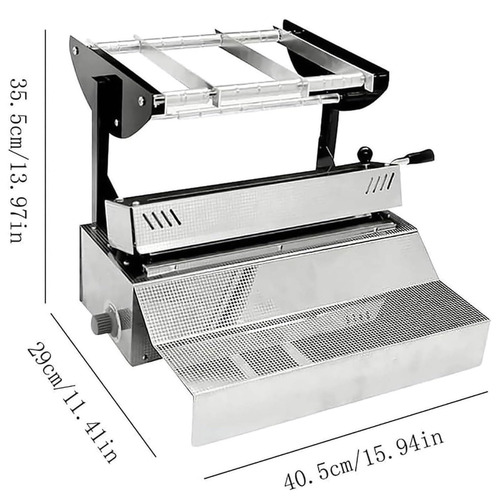 Sellador de bolsas de esterilización, máquina de sellado de bolsas de laboratorio, ancho de sellado de 9.84 pulgadas, temperatura ajustable de 6 velocidades, cuchillo de doble filo, sellador térmico