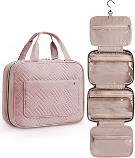Sponsored Ad - HappySmile Premium Travel Toiletry Bag for Women with 360° Hanging Hook,Water-resistant Travel Organizer Bi...