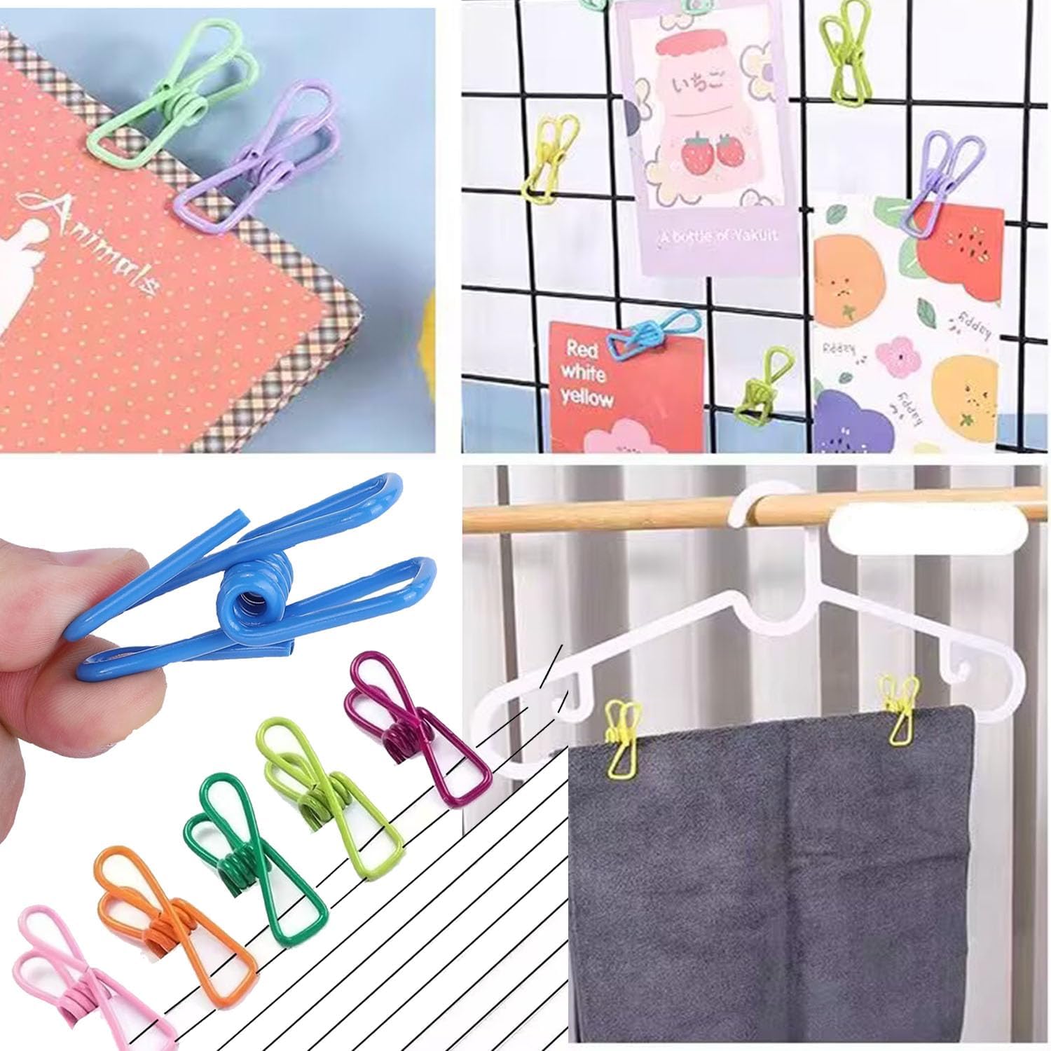 35pcs Chip Clips, 2Inch Bag Clips, Small Metal Clothes Pins,Clothesline Clip for Laundry Hanging, Kitchen Bags, Multipurpose Clothes Pins