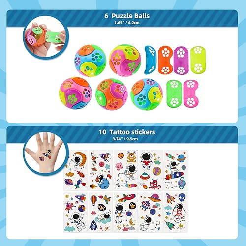 Miniatura 7 de nicknack 120 piezas de recuerdos de fiesta para niños, surtido de juguetes de relleno de piñata para niños, caja del tesoro de cumpleaños, juguetes
