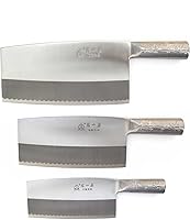Vista 1 de BambooMN Auténtico cuchillo de chef chino para carne, 3 piezas