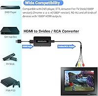 Vista 3 de Convertidor de 1080P HDMI a Svideo RCA, Convertidor HDMI a Compuesto AV CVBS, Adaptador HD a S-Video RCA para Dispositivos HD para Visualizar