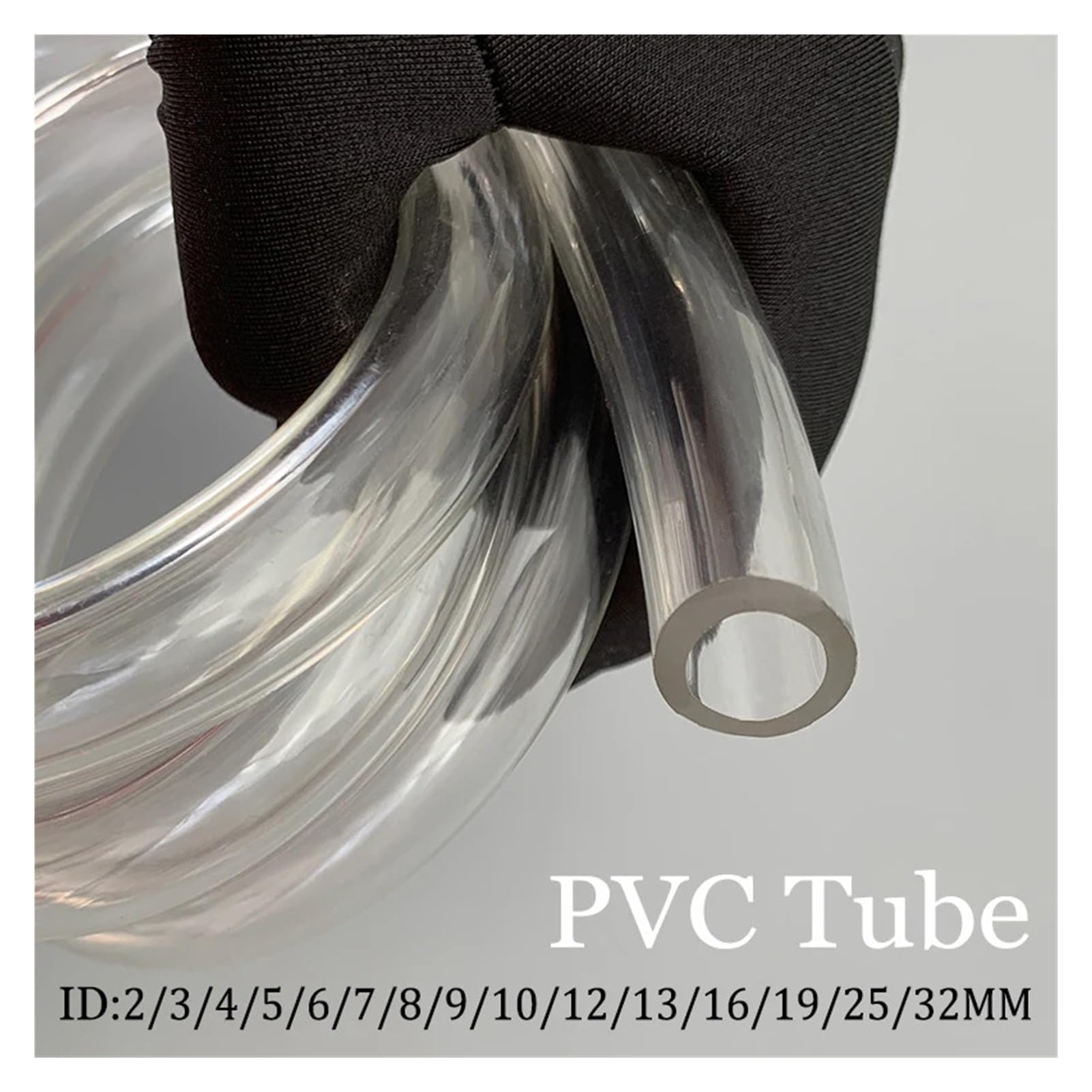 Tuyau PVC Transparent Aquarium Jardin Conduite Eau | Inodore, flexible, résistant à l'usure, paroi transparente, vérifier débit(5M_32X38MM)