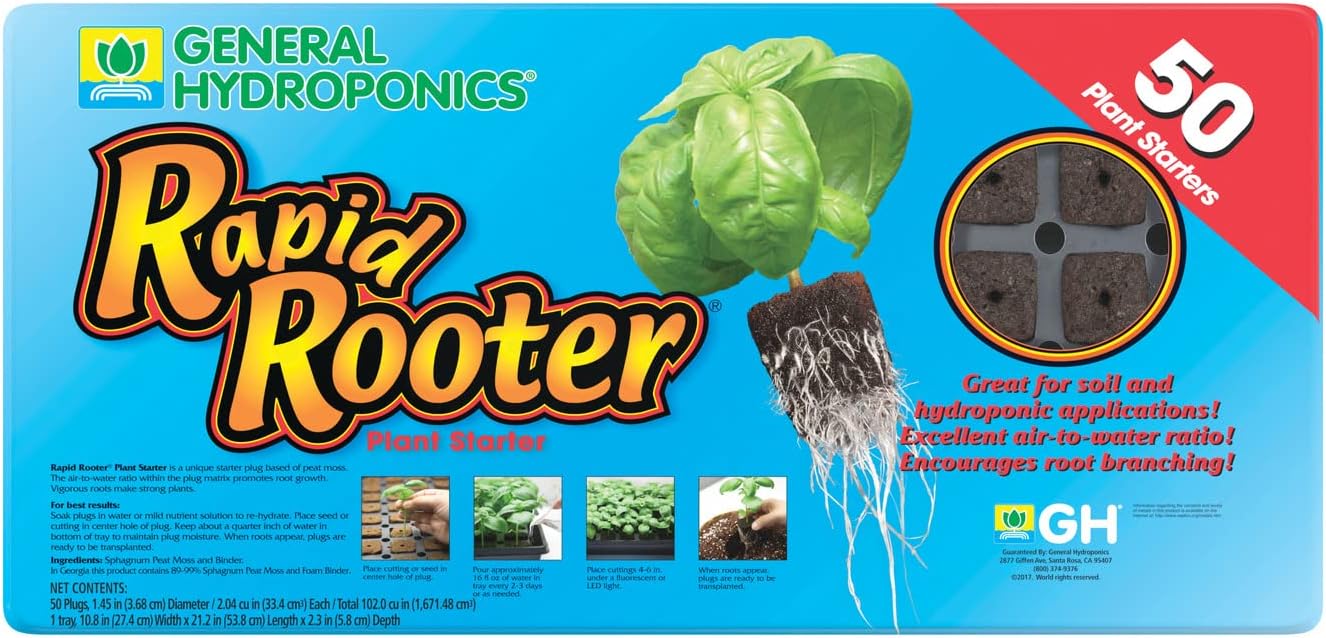 General Hydroponics RapidRooter Tray and Plugs (50 Plugs)