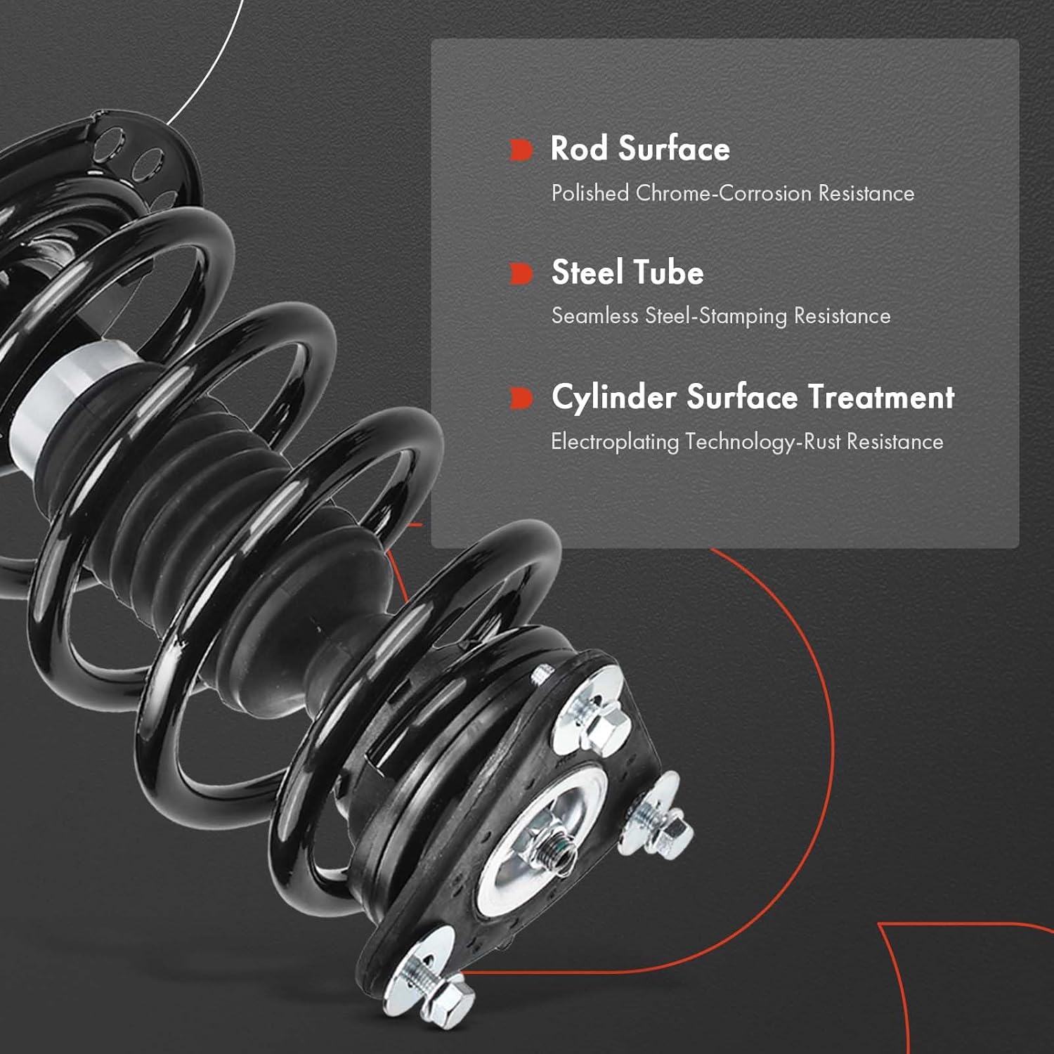 A-Premium Front Pair (2) Complete Strut & Coil Spring Assembly Compatible with Ford Escape 2014, Driver and Passenger Side