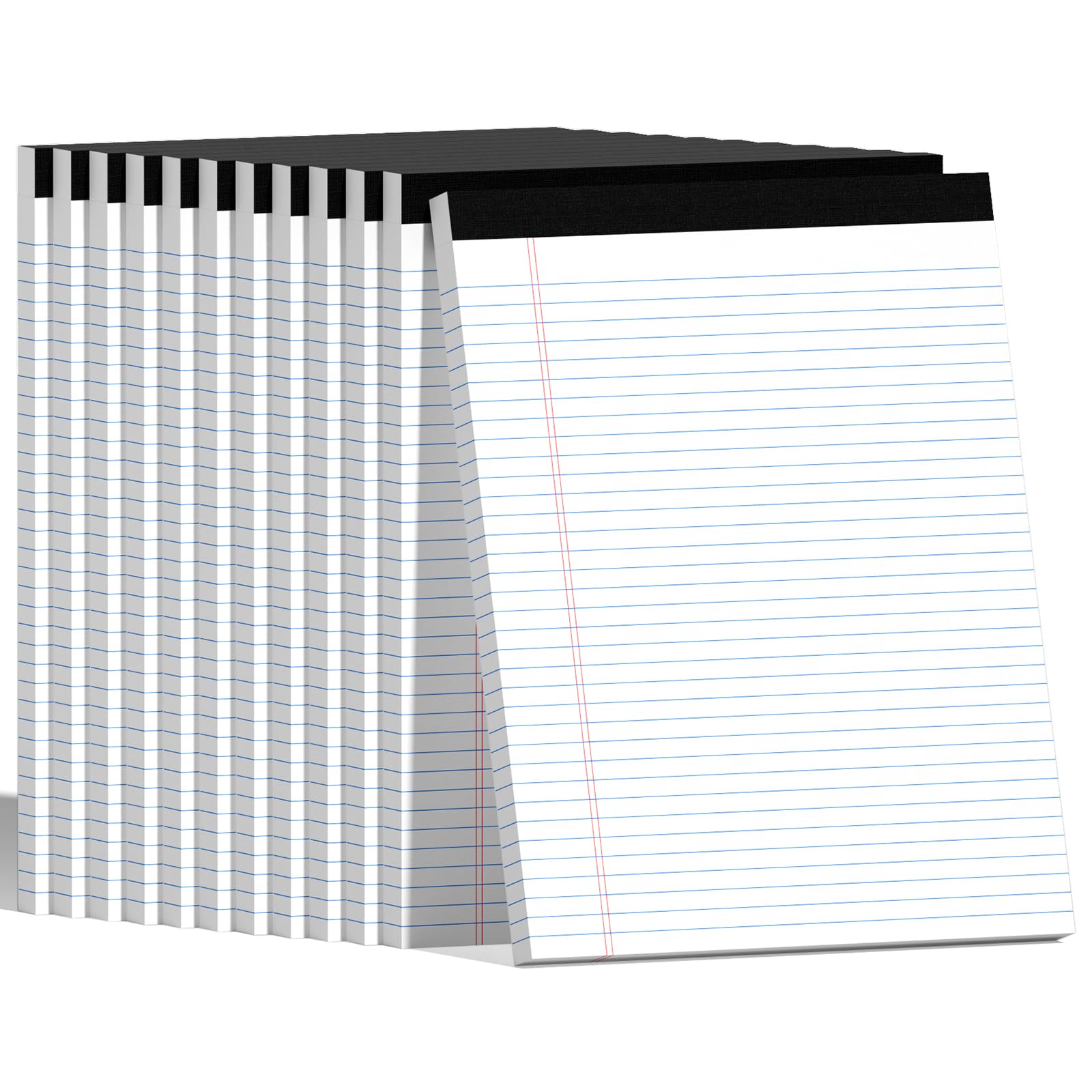 AILZFEI 600 blocchetti per appunti da 21 x 28 cm, blocchi legali a righe universitarie, 50 fogli ciascuno, blocco note bianco per scuola, ufficio e casa, carta di alta qualità, valore di lunga durata