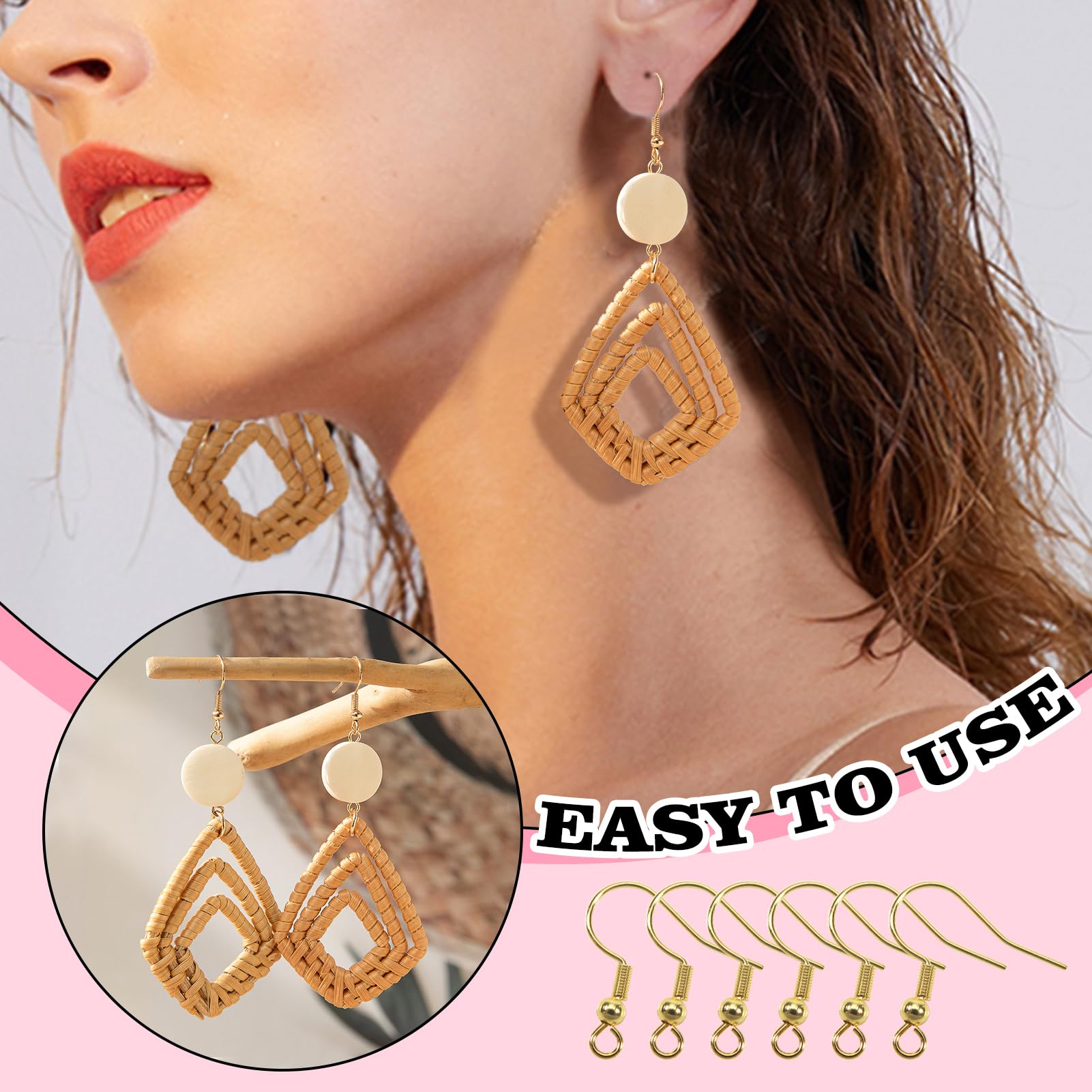 TOAOB 100 stuks Oorbelhaken met Bol en Spoel Goud Roestvrij Staal Oorbelhaken Onbewerkte Sieradenaccessoires voor doe-het-zelf Oorbellen Sieraden Maken