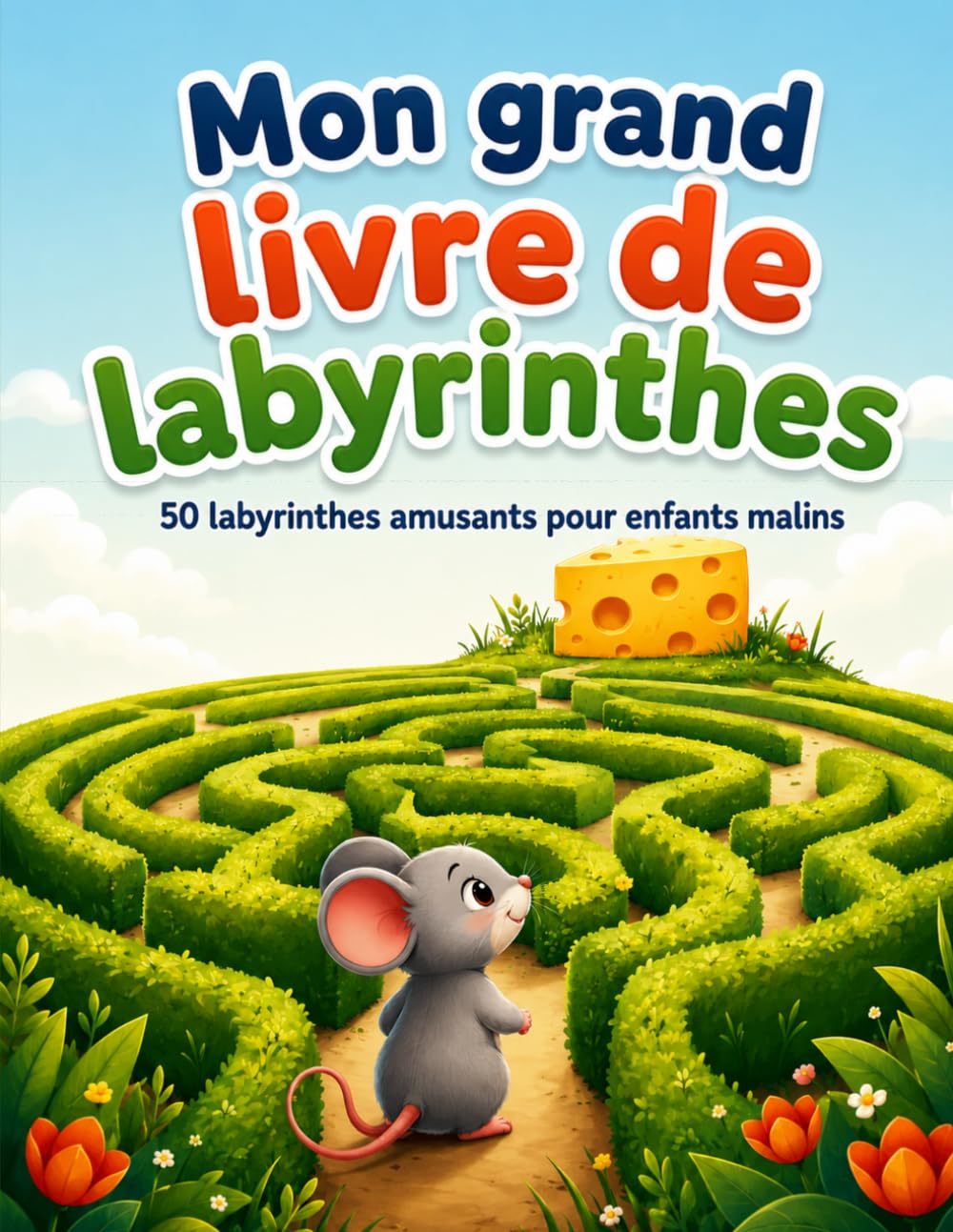Mon grand livre de labyrinthes: 50 labyrinthes amusants pour enfants malins dès 5 ans | Livre d'activités avec solutions