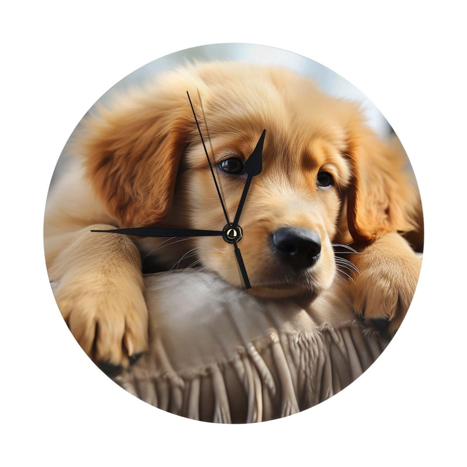 Horloge murale silencieuse Lazy Dog, cadeau idéal pour le salon