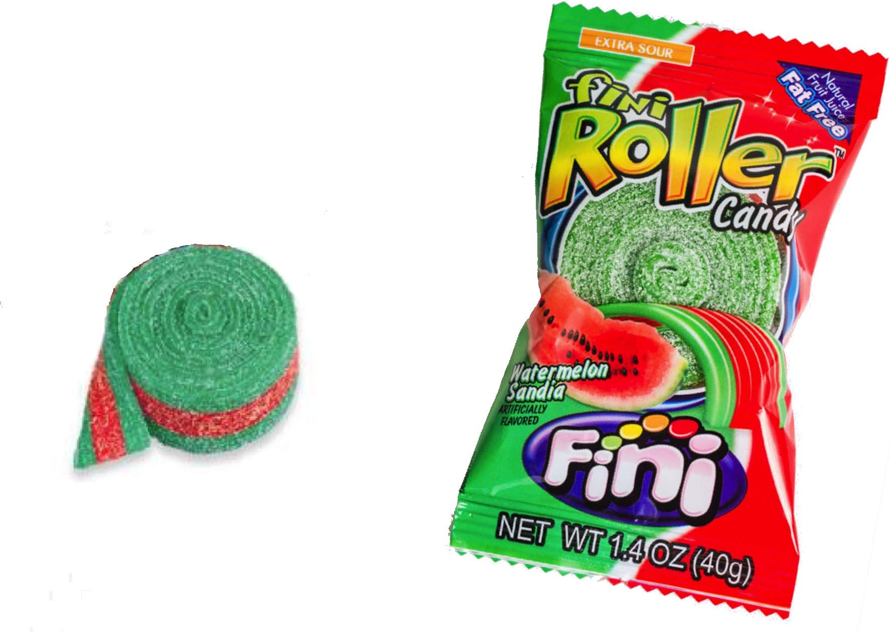 Fini Extra Sour Candy Roller Bulk Candy 12 Pack Individually Wrapped