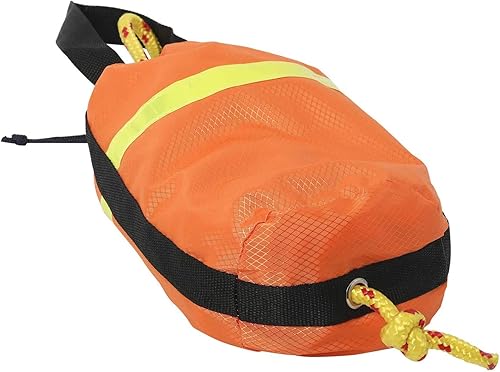 Miniatura 8 de NovelBee Bolsa de cuerda de rescate con línea de polipropileno flotante trenzada de 5/16 pulgadas x 70 pies para kayak y barco de emergencia