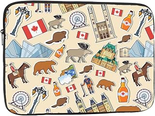 Canada Places Concept 13 inch Portable Laptop Sleeve Compatible with MacBook Air Notebook Computer Case for Men Women College School Students