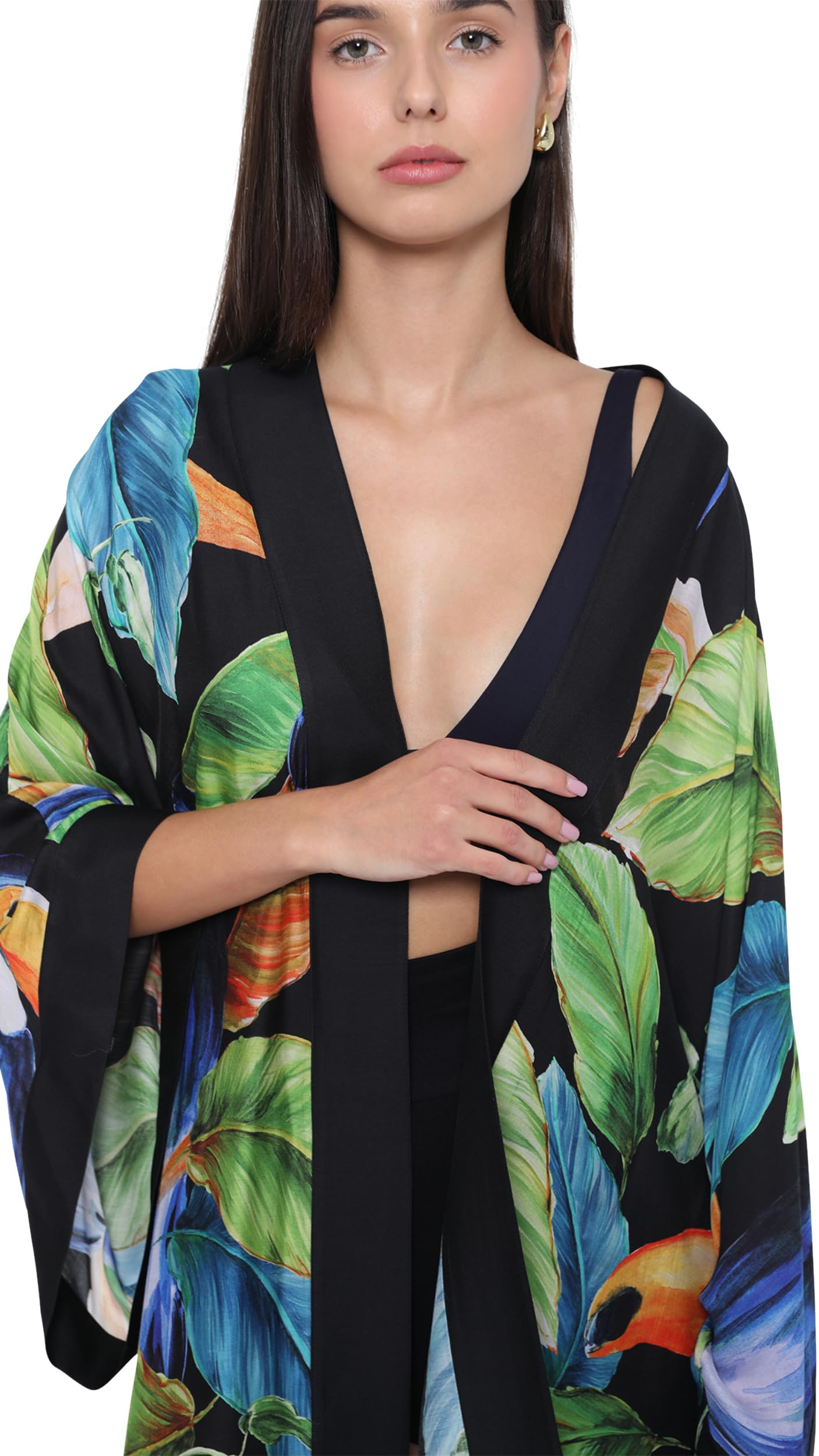 Kimono - morgenmantel RE-633 – Viskose (80%) und Seide (20%) – Eleganz – Leicht
