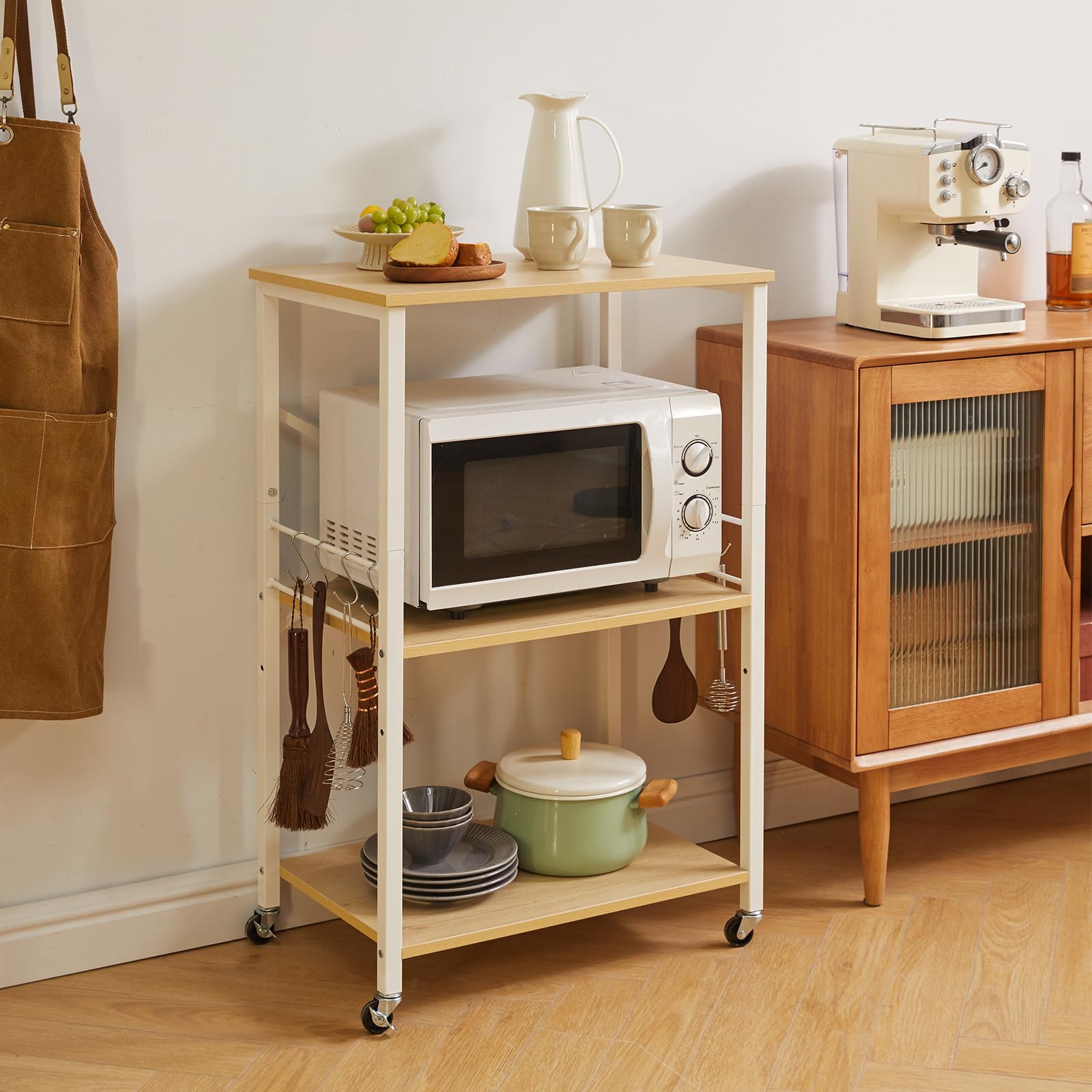 Amazon.com - IBUYKE Kitchen Shelf Cart, 3-Tier Microwave
