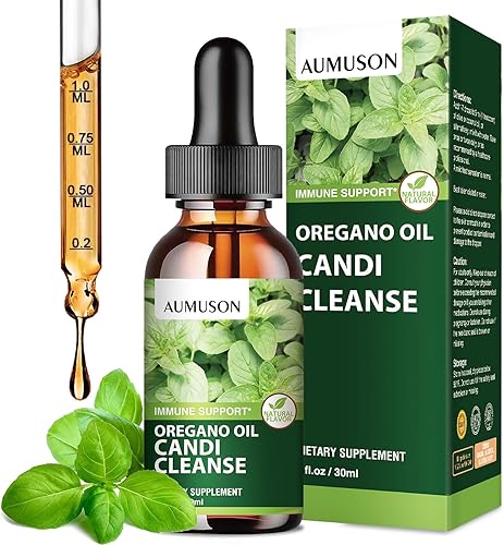 Candi Cleanse Detox para mujeres y hombres  Gotas de aceite de orégano orgánico, nogal negro, ajenjo, hoja de aloe vera, hongo Reishi Candi Kit de