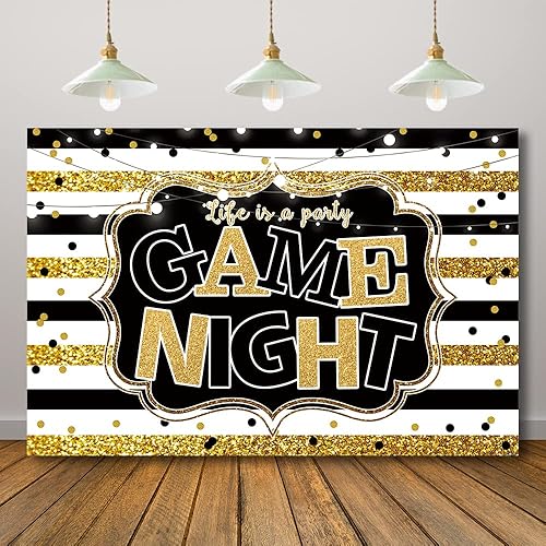 Rarcoirs Telón de fondo de fiesta de noche para adultos y niñas decoración de fotografía nocturna tema de juegos suministros de cumpleaños juego