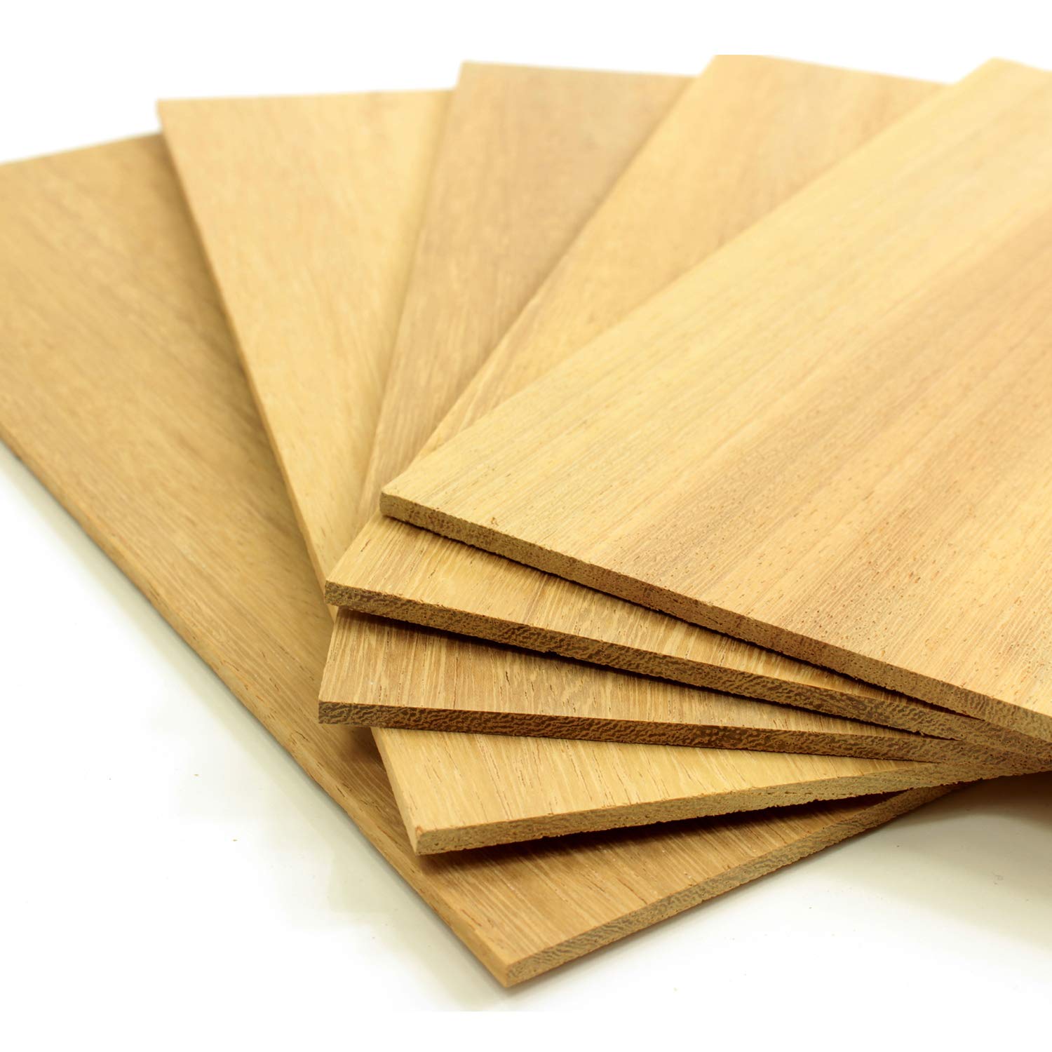 Chapas De Madera De Caoba Para Manualidades - 5 Unidades De 15x14cm Y 4mm De Grosor | Madera Natural Pulida Para Modelismo Y DIY