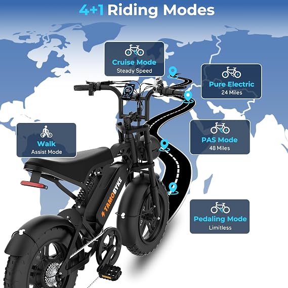 Tamobyke T16 Electric Bike for Teens & Childs,1000W Motor,16Fat Tire Ebike