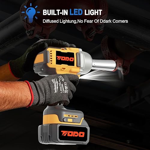 Miniatura 5 de Llave de impacto inalámbrica, pistola de impacto sin escobillas de 800 N.m590 pies-libras, pistola de impacto sin escobillas de 12 pulgada,