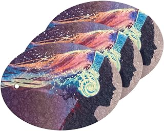 Coikll Girl Wearing Magic Glowing Headphones Kitchen Sponges Cleaning Odor Free Non Scratch Dish Sponge for Cleaning Dishes Bathroom - 3 PCS