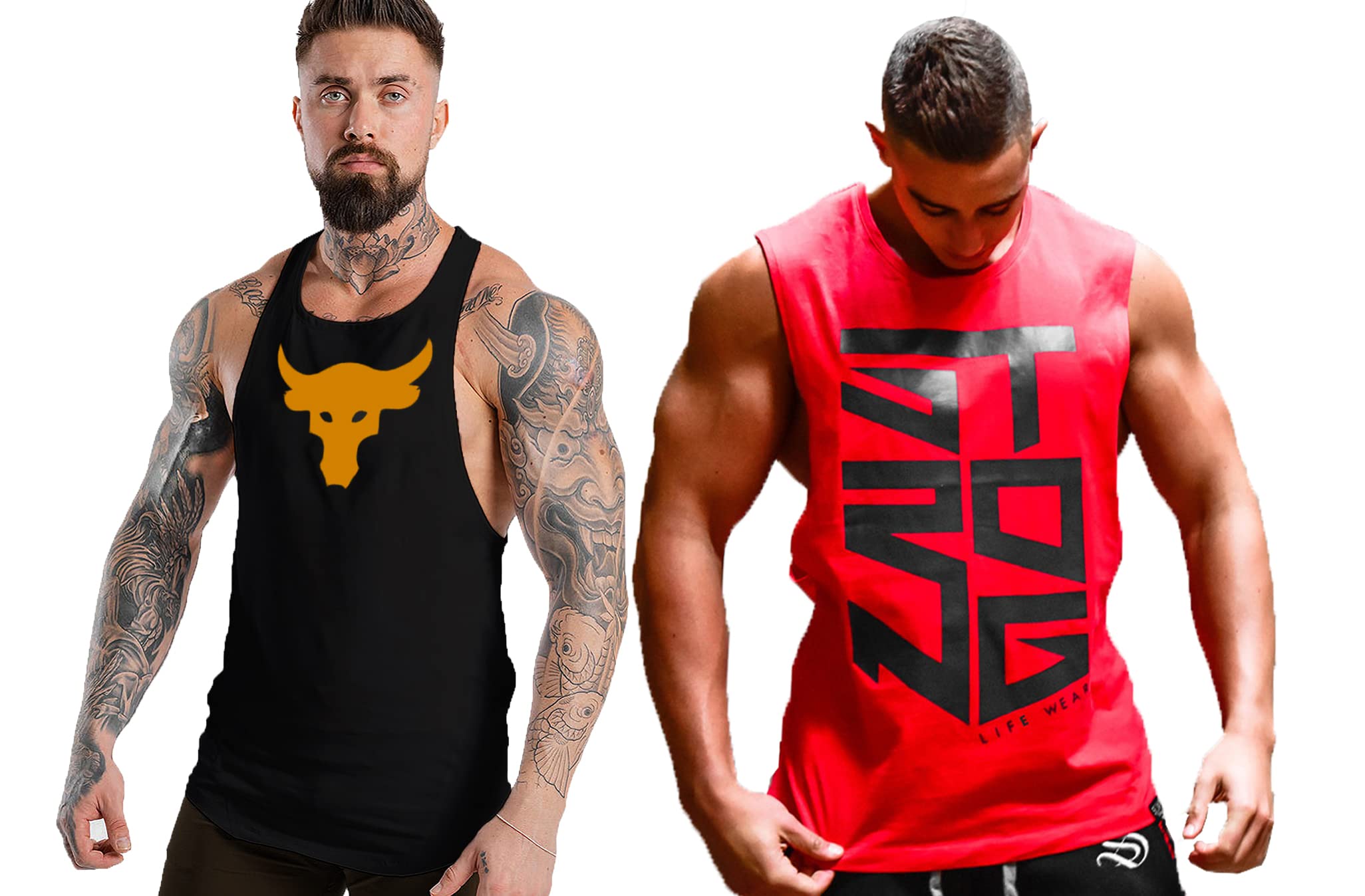 juari be a gentleman Men's Cotton, Round Neck, Gym Vest Combo (Pack of 2)-picture-47
