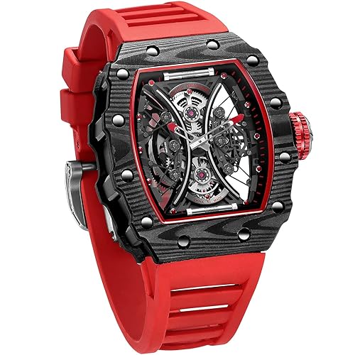 Men's Automatic Wrist Watch Sapphire Crystal Japanese Movement Skeleton Mechanical