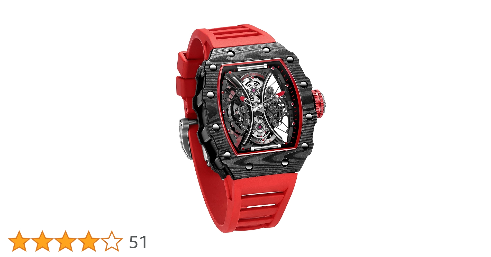 手巻き式アナログ腕時計4点セット Amazon | FEICE 腕時計 メンズ 高級 スケルトン うで時計 自動