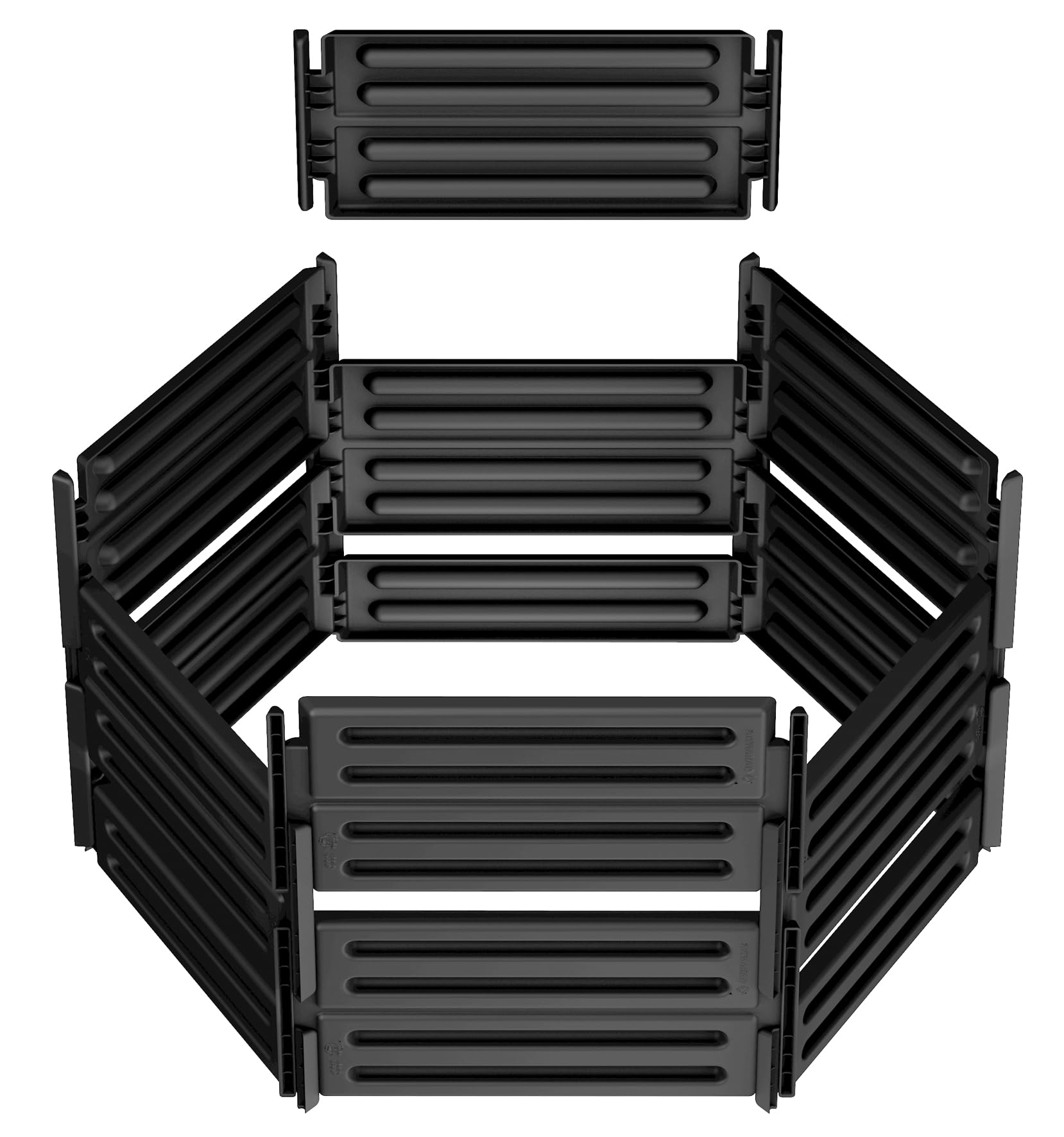 GARANTIA AIR-King Steckkomposter schwarz Komposter mit Stecksystem (1100 Liter)