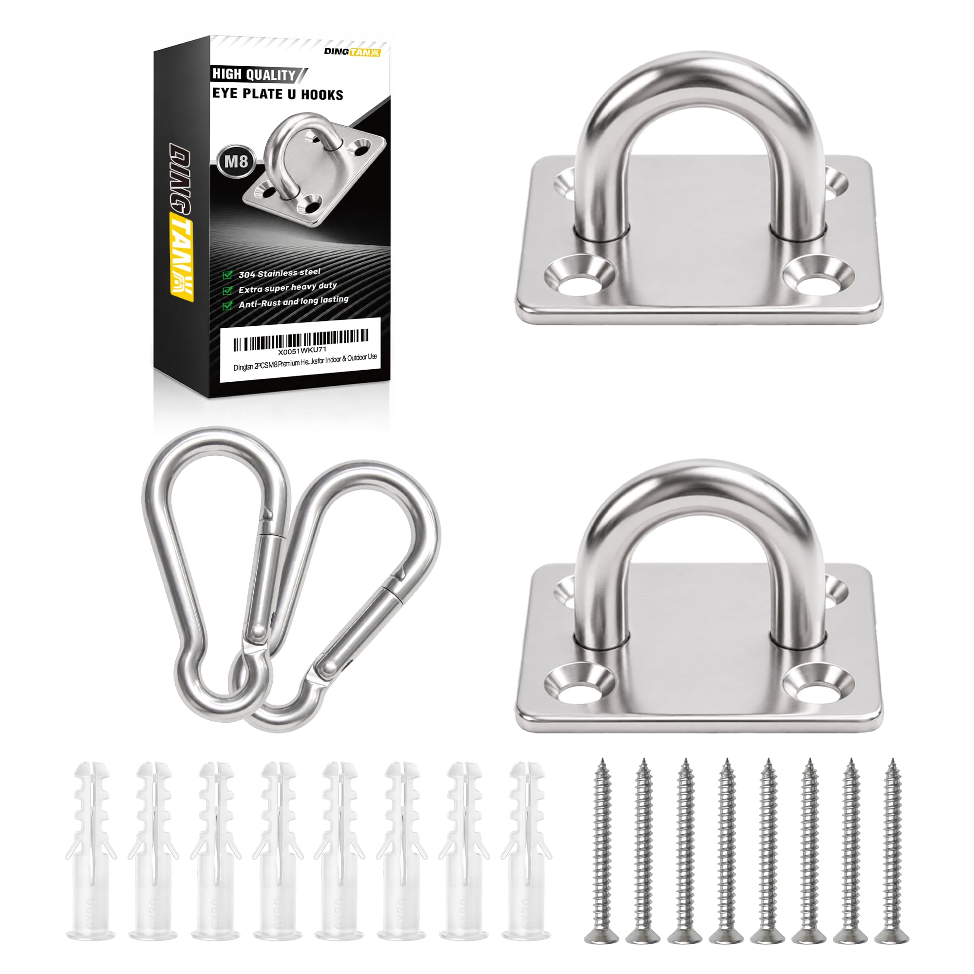 Stainless Steel Pad Eye Plates - Heavy Duty Hooks -1
