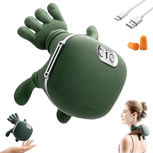 Masajeador De Espalda Y Cuello, 3 Velocidades Y 2 Zonas De Calor para UNA RelajacióN Muscular Profunda, Masajeador Shiatsu PortáTil Ideal para La