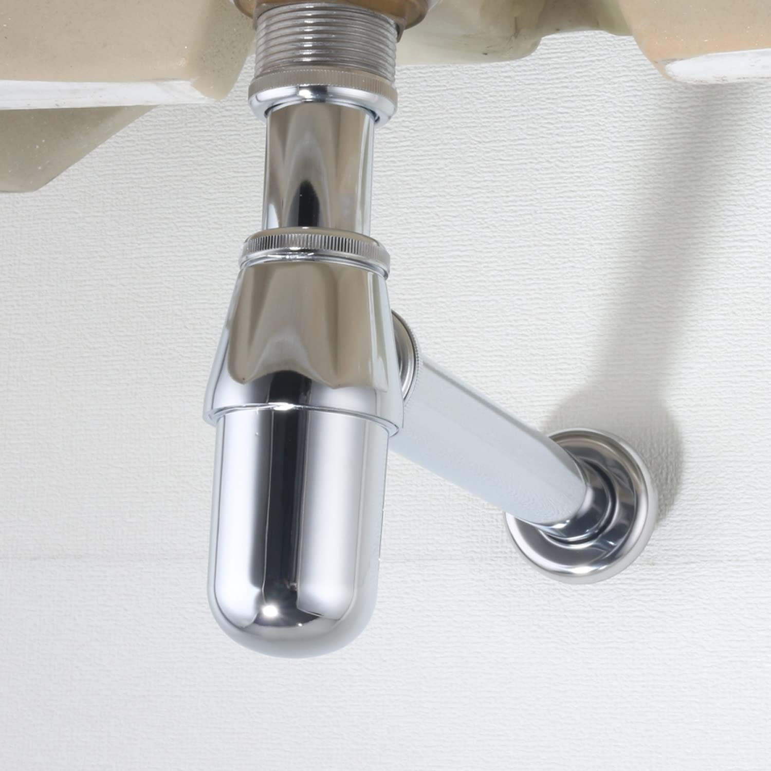 Kit de drenaje para trampa de botellas para lavabo de baño, cromado