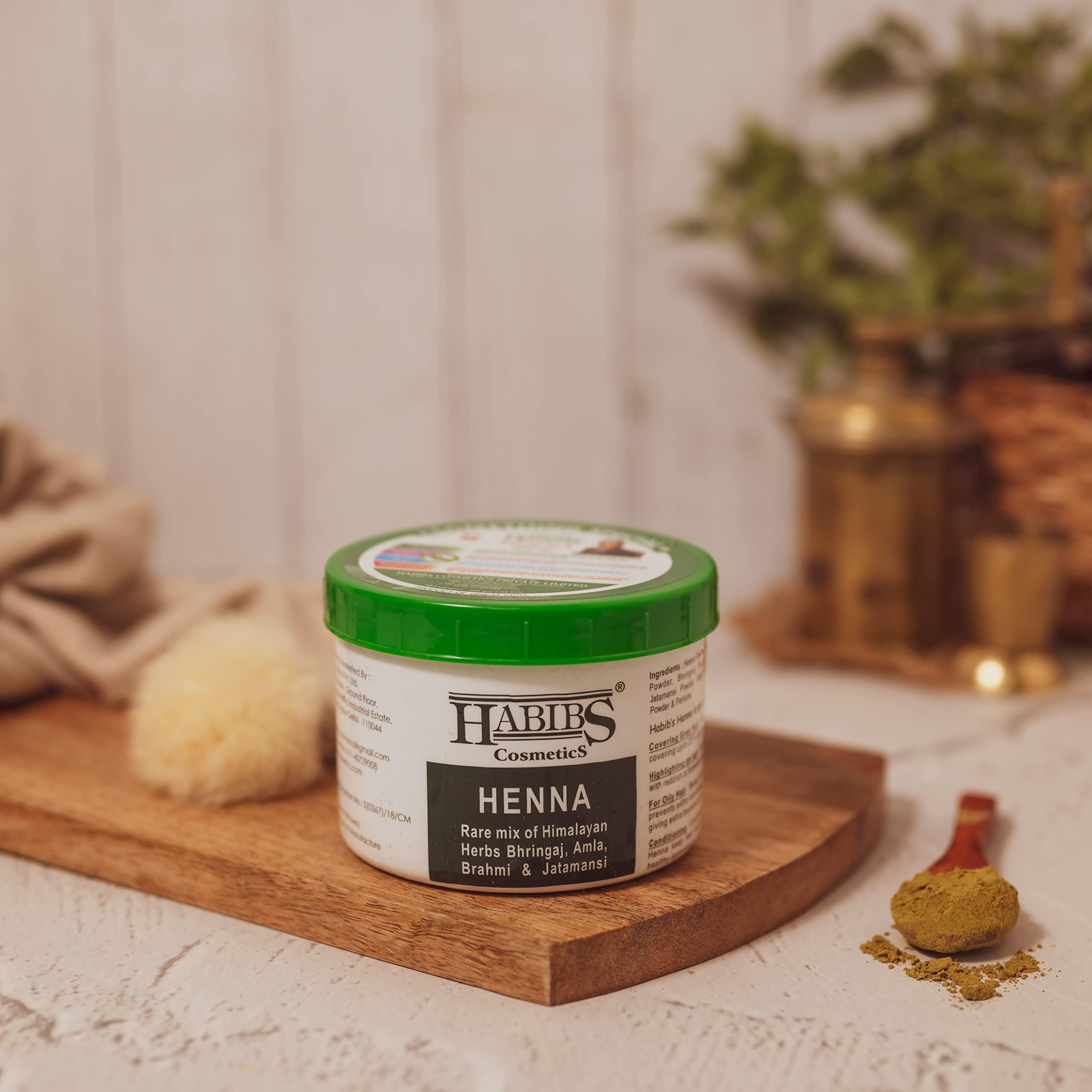 Habibs Aesthetics Henna Rare Mix of Himalayan Herbs Bhringraj Amla Brahmi 200gmsShip from UK