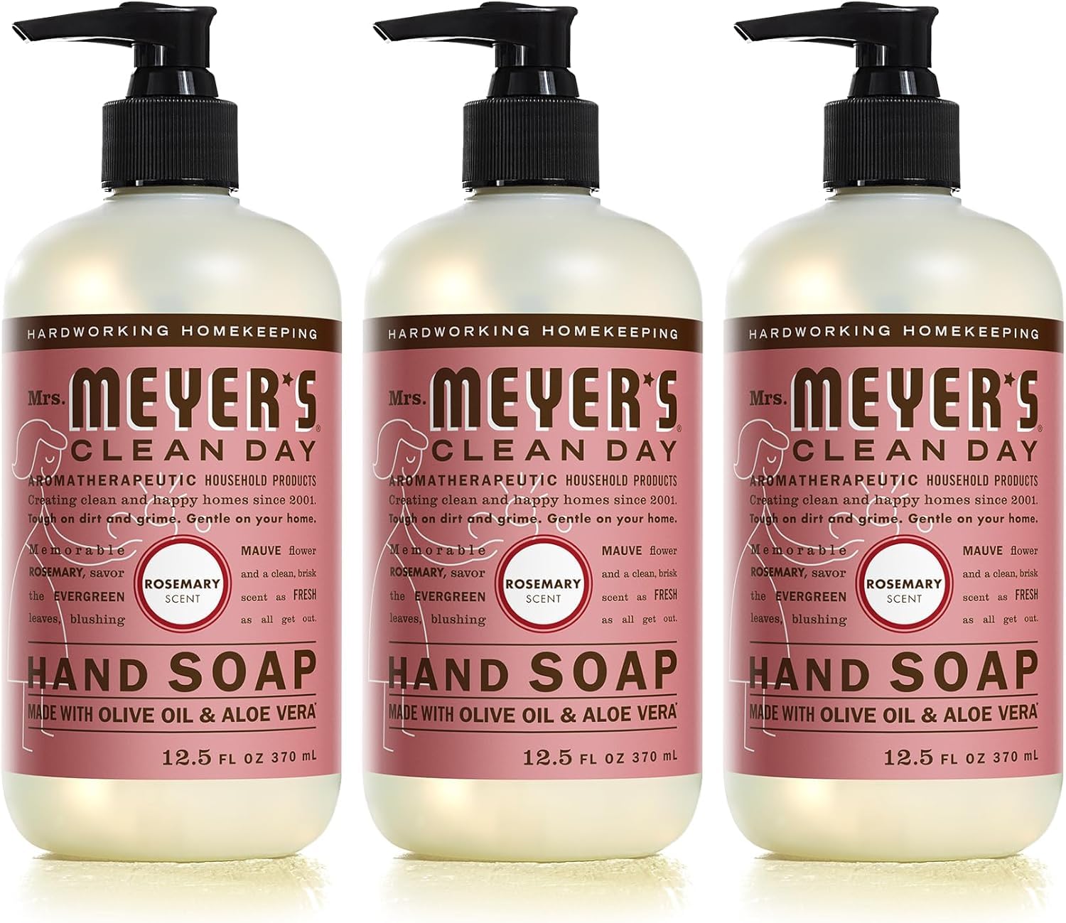 Liquid Hand Soap - Rosemary - Case of 6 - 12.5 oz by Mrs. Meyer's