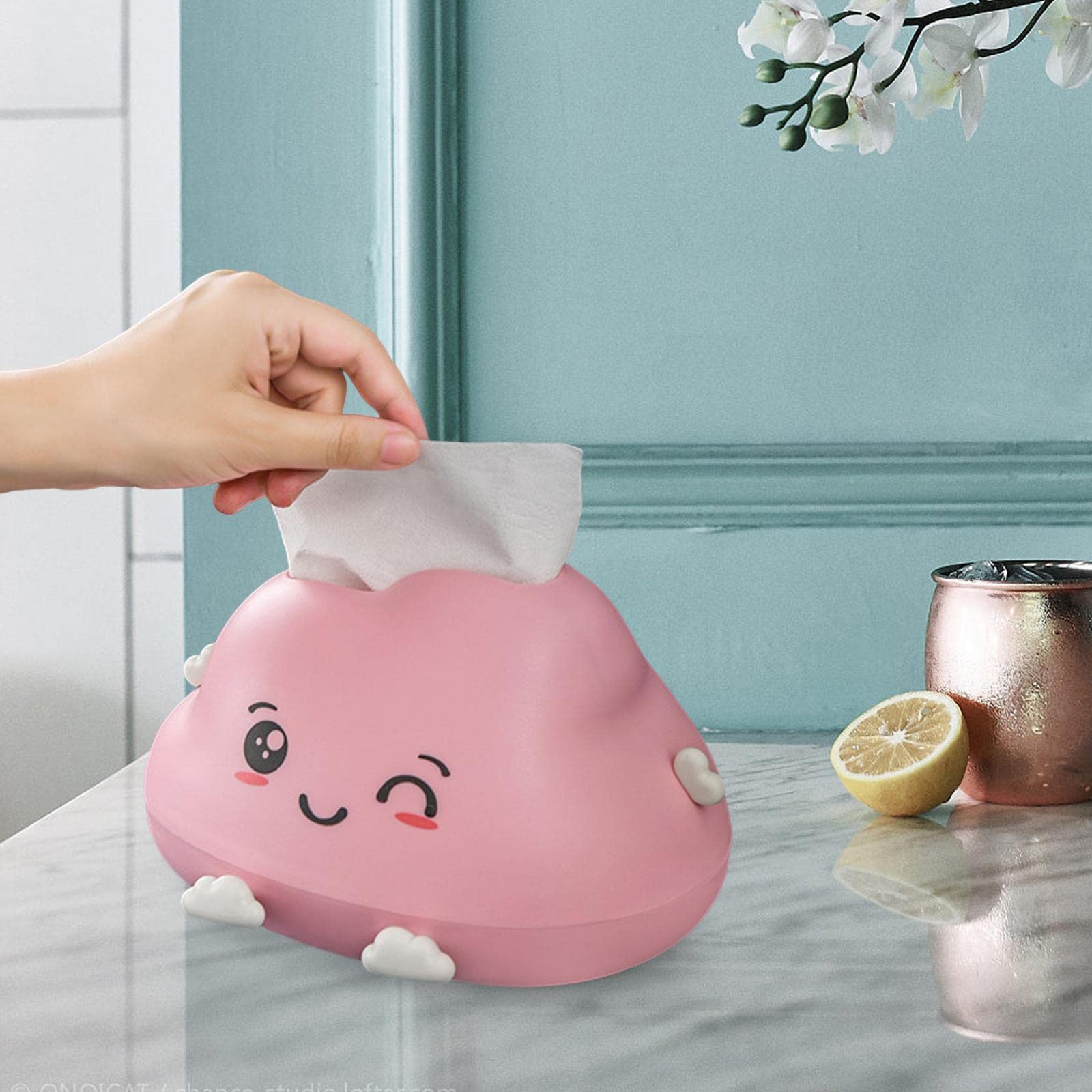 LYGSWDB Elegante Porta Carta igienica Dispenser per Rotoli di Carta igienica Dispenser per Coperchio della Scatola di fazzoletti Porta fazzoletti per Montaggio a Parete per Bagno dell'hotel,