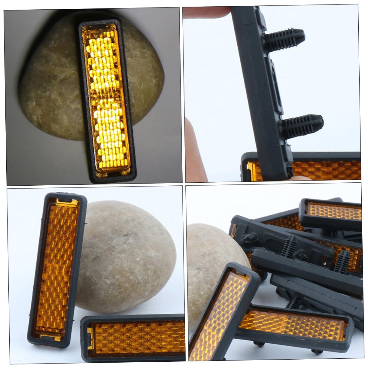 ibasenice 20pcs Night Safety Reflectors for Foot Pedals Bike Accessories for Enhanced Visibility and Security During Night Rides