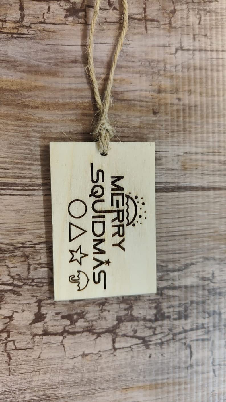 Fsss Ltd Squidmas Squid Games Tree Bauble Decorations Xmas Tags